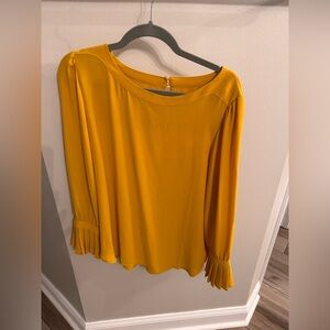 NWT LOFT Mustard Yellow Blouse